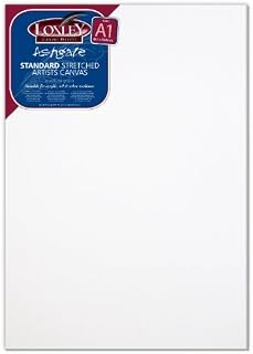 Loxley A1 size Traditional 18 mm Depth Ashgate Stretched Artists Canvas, White