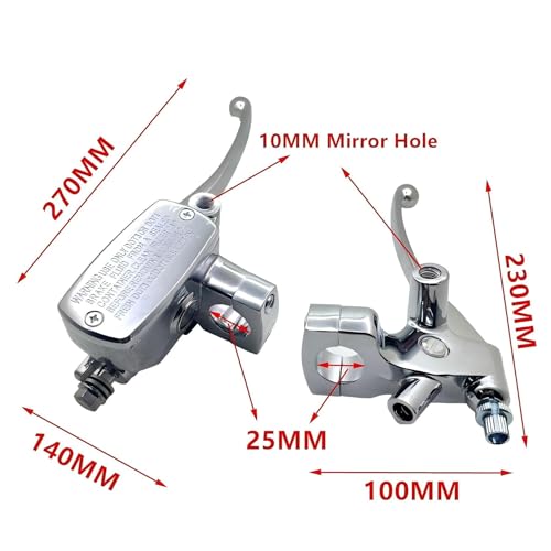Maître-cylindre de frein et embrayage universel 25 mm pour moto et guidon de vélo