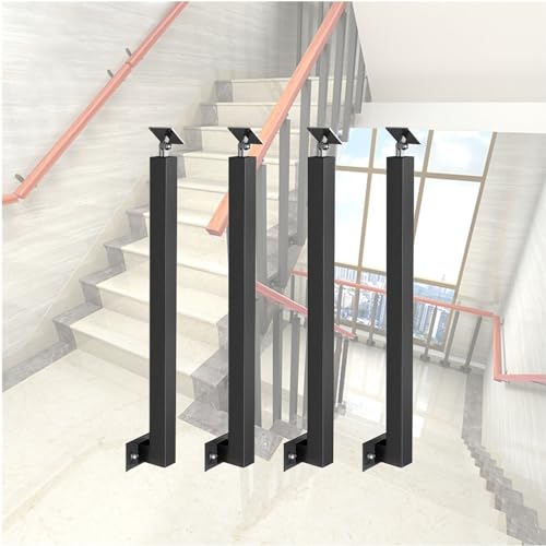 Garde-corps de terrasse 4 pièces avec support pivotant pour maison
