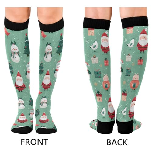 Image of SHJI Compression Socks for Women Sock Men Knee High Stockings for Running Athletic Hiking Cycling