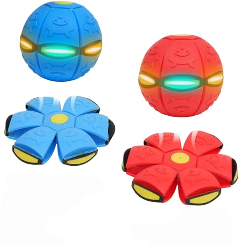 LETIAFINE 2pcs Dual-Shape Magic Ball with 6 LED Lights -Pop