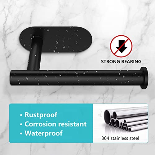 Vmvn Adhesive Toilet Paper Holder Stand,Tissue Holder For Bathroom,Toilet Paper Holders Black,Stainless Steel Toilet Roll Holder, Wall Mount #TOP1