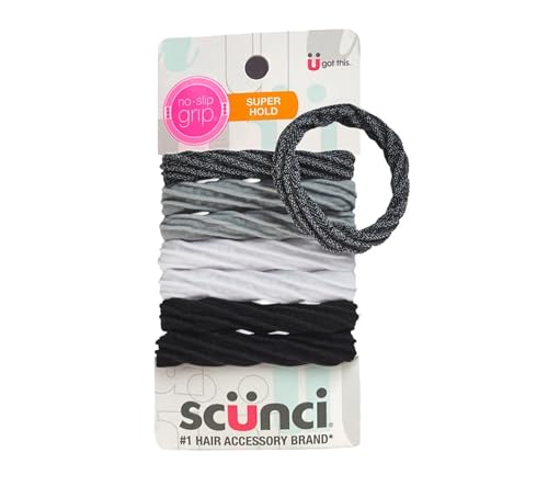 Scunci No Damage Ponytailers Hair Ties Elastics 8 pcs