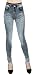 Produktbild dy_mode Jeggings Damen Leggings Jeans Optik Grau Leggins -YLG080 (JL366-Grau - Gr.38/40/42)