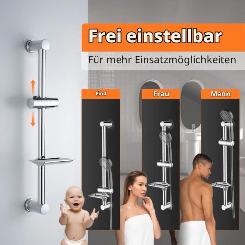 Ibergrif M20802-1 Duschstange ohne Bohren mit Seifenschale – Ansicht 5