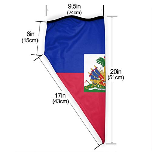 Ningboo 3Pcs Haitian Haiti Flag Outdoor Half Face Scarf Bandana Breathable Neck Gaiter Balaclava #TOP1