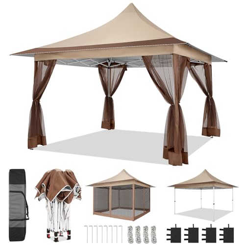 COBIZI 12x12 Pop-Up Canopy Gazebo with Netting