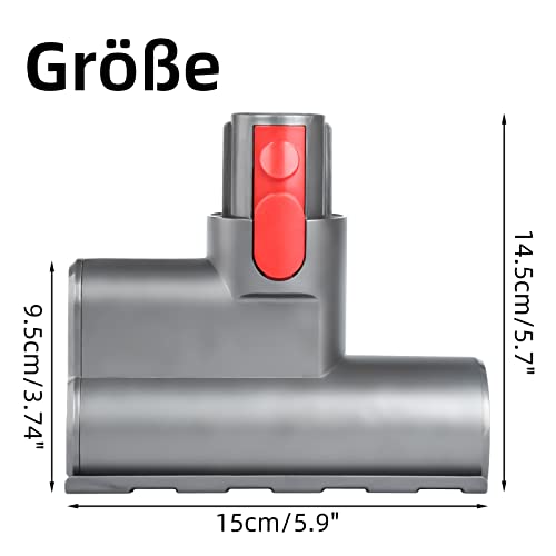 mini Turbinendüse für Dyson V7 / V8 / V10 / V11 / V15 Staubsauger, Quick Release Bürstenrolle für Sofa, Autositz, Sessel, entfernt Milben und Allergene