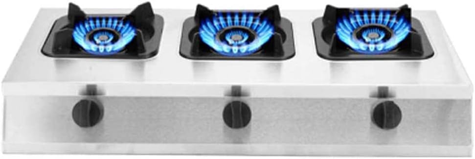 Commercial Gas Stove, Stainless Steel Commercial Canteen Restaurant High-Power Gas Stove, Suitable for Liquefied Gas Casserole Gas Stove,Liquefied Gas,D (Natural Gas A)