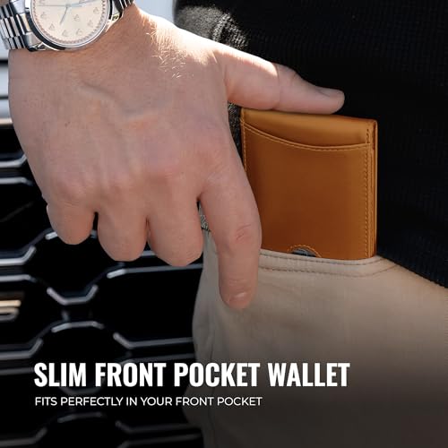 Kingly Cash Pocket Slim Wallet for Men - RFID Blocking Leather Card Holder - Minimalist Men’s Wallet for Front Pockets - Holds 1-15 Cards & Cash - Durable Italian Leather Wallets3