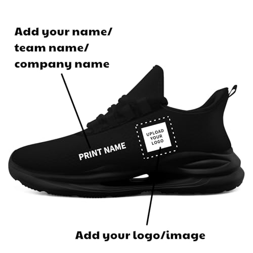 Custom Solid Color Sneakers for Men Women Print with Your Need Personalized Running Walking Tennis White Black Sports Shoes2