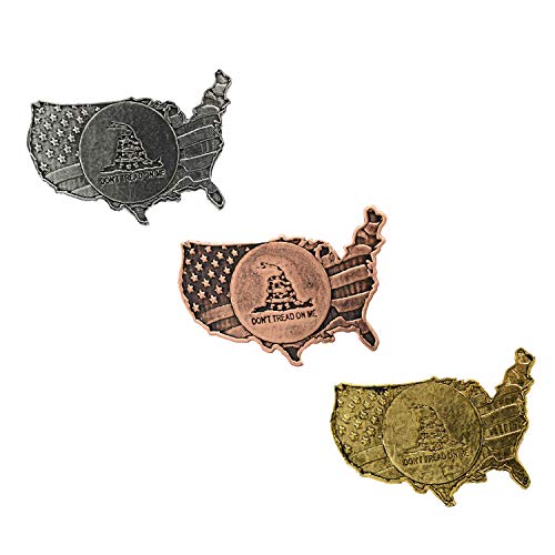 Don’t Tread On Me Pin, Gadsden Flag, Rattlesnake, American Pride, American Flag, Pins, Brooch, Lapel, Pewter, Gold, Over 25 Political Designs, Handmade In The Usa. Ag1012 #TOP3