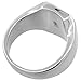 Sabrina Silver Surgical Stainless Steel Octagon Signet Ring Solid Back Flawless Finish 9/16 inch Sizes 8 to 13