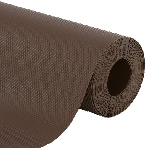 Image of JRM Multipurpose Waterproof EVA Anti-Slip Mat Roll for Kitchen, Drawer, Fridge, and Shelf Liner | Super Strong, Food Grade (Brown, 45W x 125L cm (1.25L m))