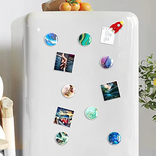 Set de 12 imanes decorativos de vidrio para refrigerador miniatura 5
