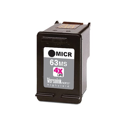 VersaInk-Nano HP 63 MS Black MICR Ink Cartridge for Check Printing