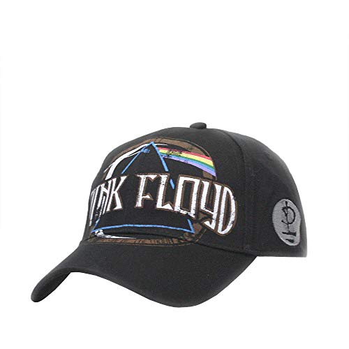 Pink Floyd Classic Rock and Roll Music Band Adjustable Baseball Cap (Dark Side of the Moon Black)
