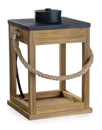 Candle Warmers Etc. Wood & Rope Lantern – for...