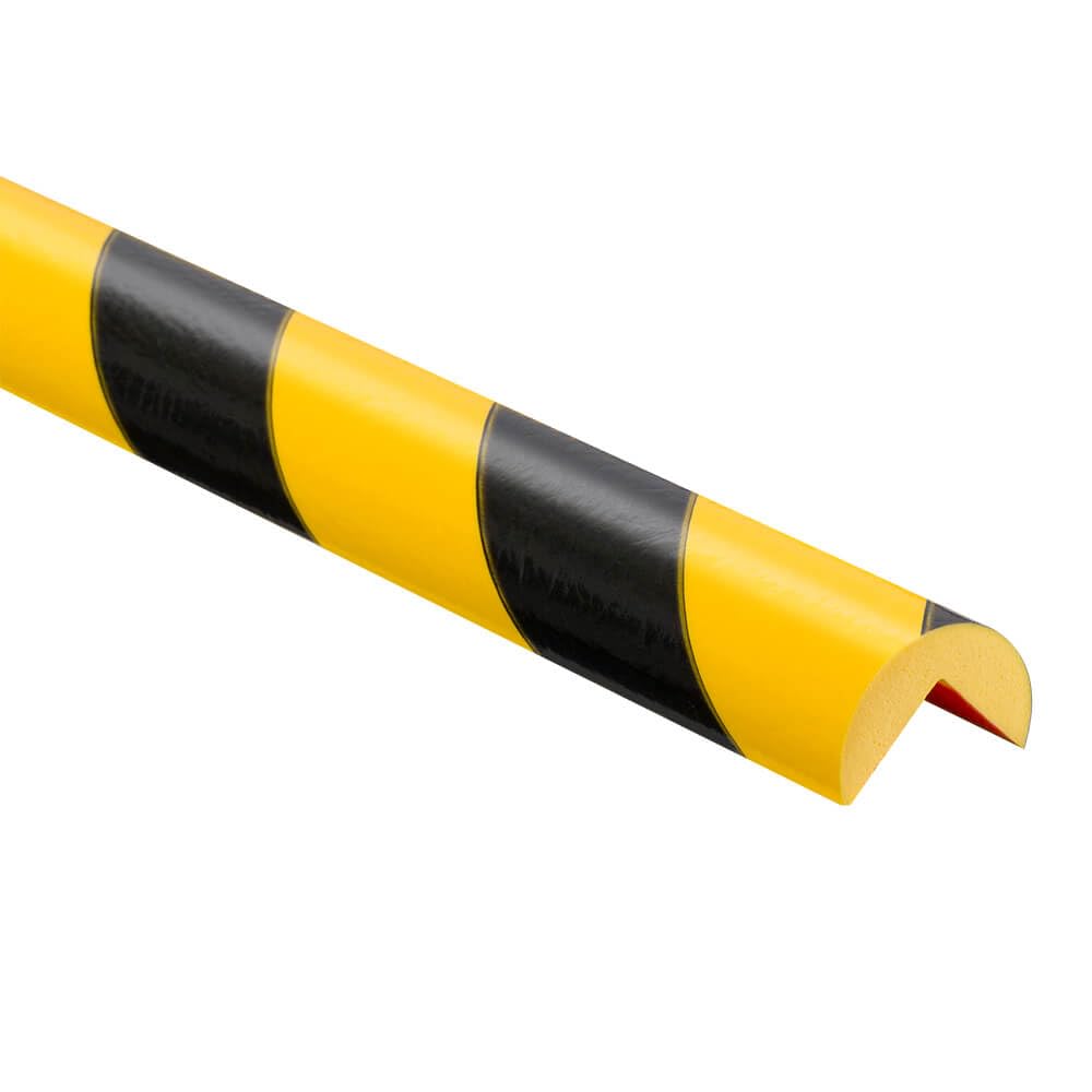 BIGPACK 10 x KNUFFI Eckschutzprofil Typ A, selbstklebend, gelb/schwarz, 1 m, Art.-Nr. 609767 | Kantenschutzprofil | Eckschutzprofil | Schutzprofil