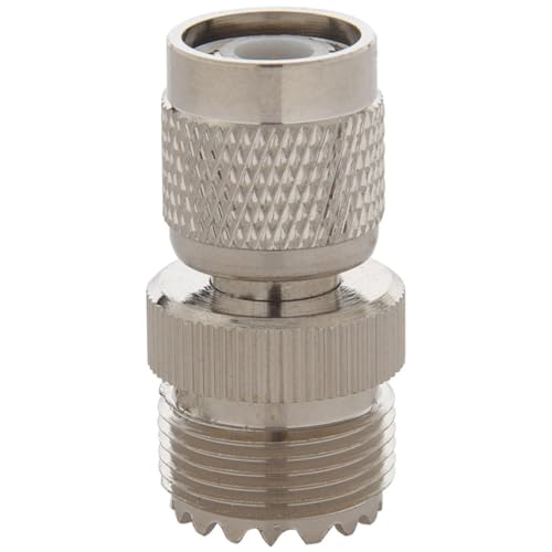 Adaptador TNC Macho a PL259 UHF Hembra en Pack de 10 Unidades Plateado 5