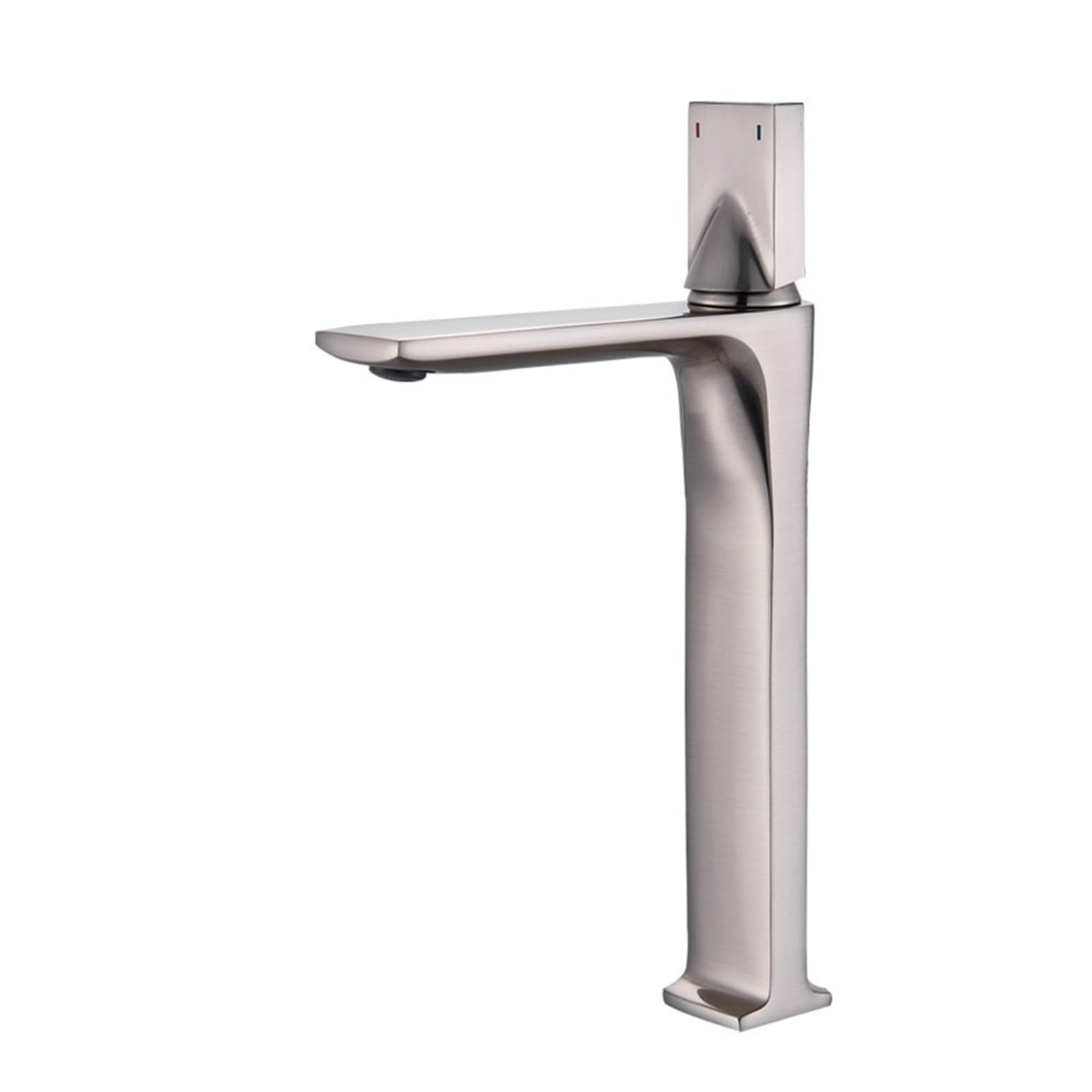 Robinet d'évier de salle de bain carré mitigeur eau chaude froide pour meuble lavabo