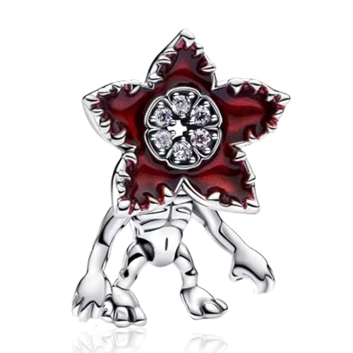 Image of S925 Sterling Silver Cartoon Anime Charms Pendant, Character Figures Dangle for Bracelet Necklace, Gifts for Mom Girlfriend Family, Valentine's Birthday Christmas Anniversary Jewelry