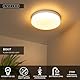 LUCIDE BISKIT - Deckenleuchte Badezimmer - Ø 34,5 cm - LED - 1x24W 2700K - IP44 - Bewegungssensor - Weiß