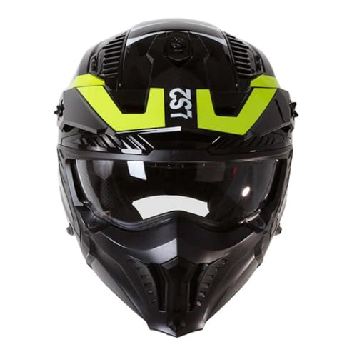 Miniatura 6 de Ls2, Casco Moto Jet Modular Drifter Triality Gloss Black H-V Yellow, L