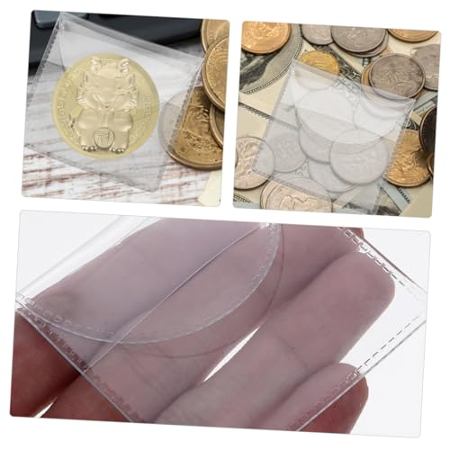 50pcs Coin Storage Bag PVC Badge Holder Sleeves for Coin Collection for Collectors Badge Collection Tools4