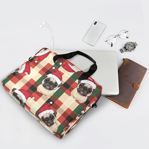 Funda para portátil ALAZA con diseño de pug navideño 13-15.6 pulg miniatura 7