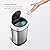 NINESTARS DZT-12-9 Automatic Touchless Infrared Motion Sensor Trash Can, 3 Gal. 12 L., Stainless Steel (Oval, Silver/Black Lid)
