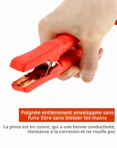QWORK® 4 mètres 2000 ampères Cable De Demarrage Voiture avec Sac de Rangement – vue 3