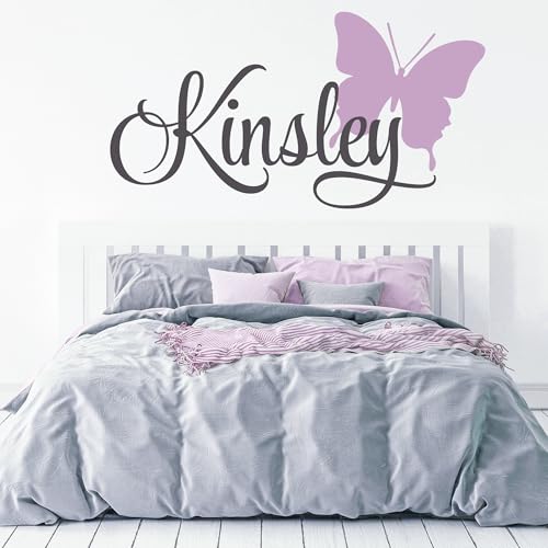 Vinilo decorativo personalizado para pared con mariposa miniatura 2