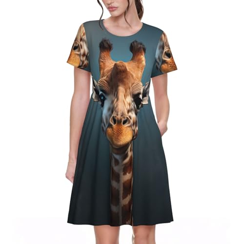 Robe d'été imprimé girafe, la tenue fluide idéale pour vos vacances et weekends