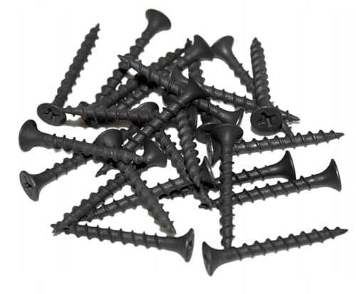 Tornillos de yeso para paneles de yeso, 3,5 x 25-1000 unidades, rosca gruesa + tornillos PH2 Bit para montaje rápido