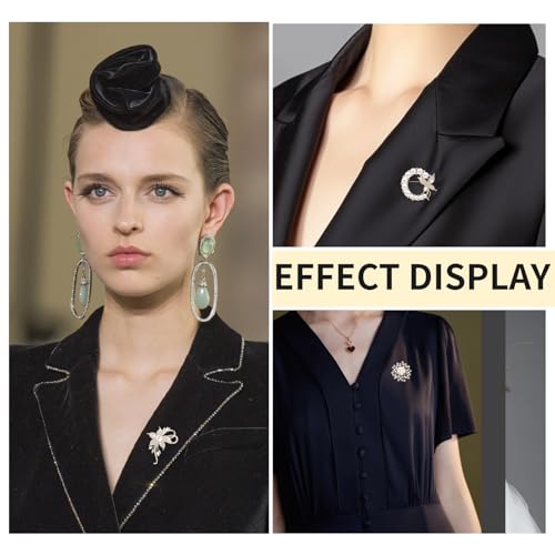 Image of 4 Pcs Pearl Brooches and Pins for Women,Elegant Broches for Daily Wear and Commemorative Occasions