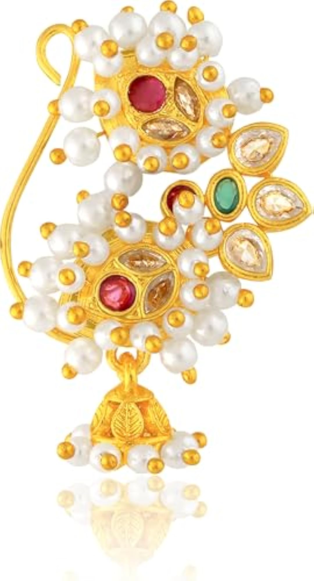Women's Gold-Plated Brass Nathiya Nose Ring