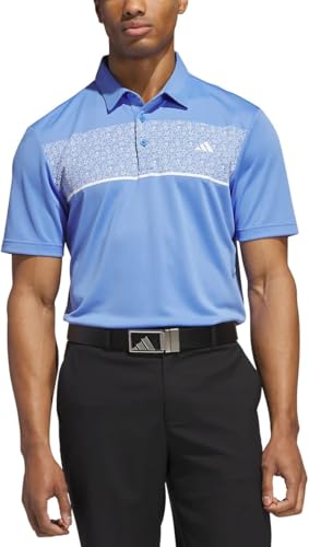 El Mejor Listado de Ropa de Golf para Hombre los 5 mejores. 45 adidas - Polo de golf de manga corta elástica para hombre, azul (Blue Fusion), X-Large