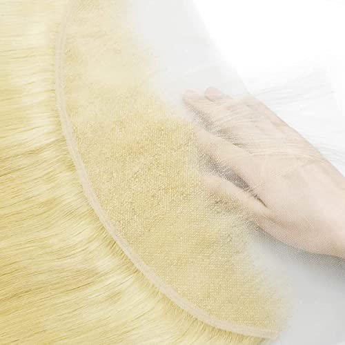 613 Frontal 13X4 Frontal Human Hair Blonde Frontal 613 Transparent Lace Frontal Body Wave Blonde Lace Frontal Free Part Brazilian Body Wave Frontal 100% Russian Blonde Human Hair 150% Density (10 Inch, 613 Frontal) #TOP3