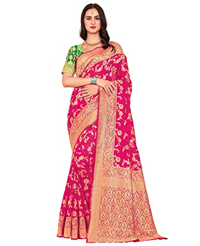 Image of Glory Sarees Women's Banarasi Silk Saree With Blouse Piece (Kara164 Parent)