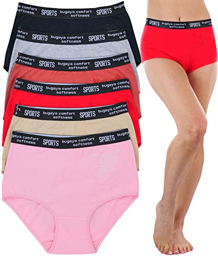 Image of ToBeInStyle Women's Pack of 6 High-Waisted Girdle Brief Tummy Support Everyday Panties