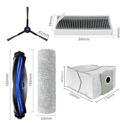 aoteng X8 Pro Omni Replacement Parts for ECOVACS DEEBOT X8 Pro Omni/YEEDI S14 Plus Robot Vacuum Cleaner 19 Packs 2 Main Brushes, 4 Filters, 6 Side Brushes, 2 Roller Mops, 4 Bags, 1 Bumper Stripe by aoteng - Image 2