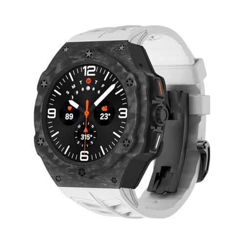Bracelet caoutchouc et boîtier carbone Galaxy Watch Ultra 47mm au quotidien