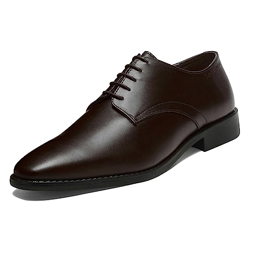 Image of LOUIS STITCH Men's Handmade Italian Leather Derby Formal Lace Up Shoes for Men (LSRXPL)