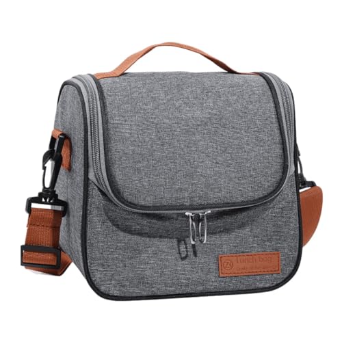 Bolsa Lancheira Térmica Com Alça Para Marmita Trabalho Passeios Escola (Cinza)