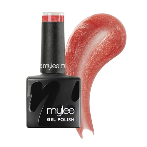 Mylee Vernis à Ongles Gel Semipermanent 8ml [Ibiza Sunset] - UV/LED Nail Art, Manucure et Pédicure Durable, Usage Professionnel et Domestique [Fine Glitter Range] - Vegan &amp; Cruelty Free