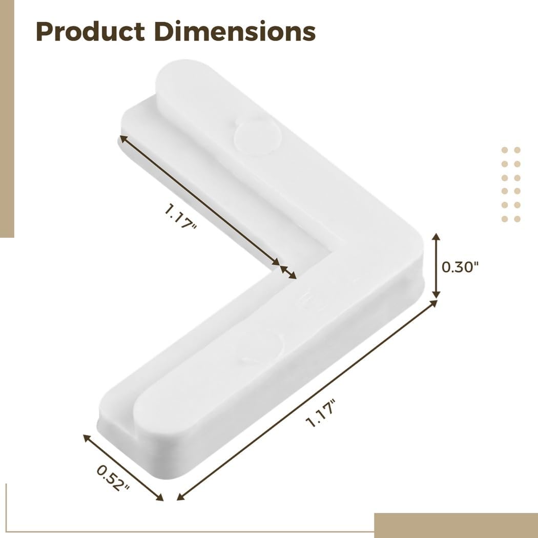 Parts Replacement Frame Window For Corners Screen Plastic Home Mobile White, Corners Frame Screen 80Pcs