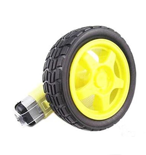 Yosoo Smart Car Robot Tire Wheel With Dc 3-6V Gear Motor For Arduino Diy Robot(Pack Of 4) #TOP28