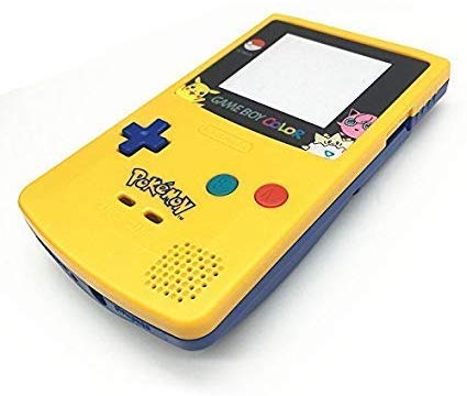 Replacement Full Housing Shell Case Cover Pack with Screwdriver Buttons for Game boy Color GBC Repair Part-Yellow&Blue.