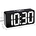 DreamSky Small Digital Alarm Clock for Bederoom, Large Big Numbers Display with Dimmer for Living Room, Electric Bedside Desk Clock with USB Charging Port, Adjustable Volume, USB-C Adapter Powered